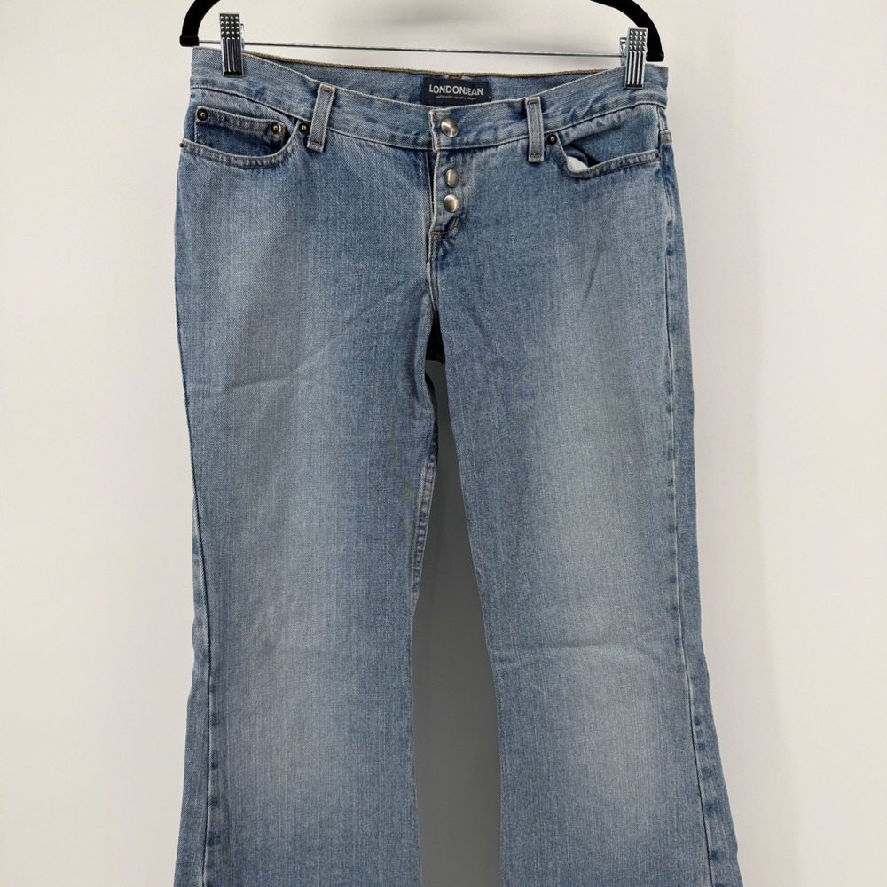 Vintage Y2K London Jean Womens Light Wash Blue Cotton Bootcut Jeans Size 8
